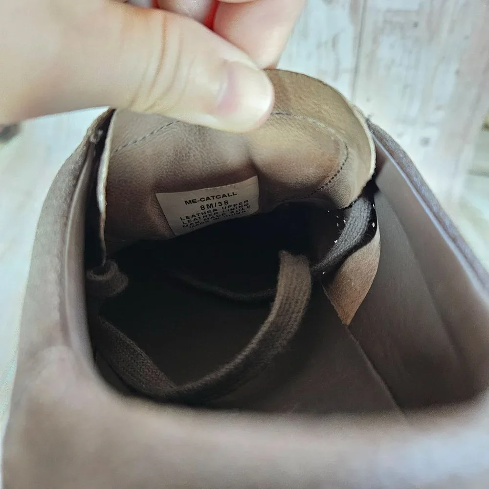 Mercer Edit bronze Catcall‎ leather upper sneakers, size 8